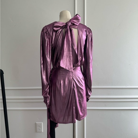ELLIATT 
Avalee Metallic Long Sleeve Cocktail Dress - Violet - Picture 5 of 5